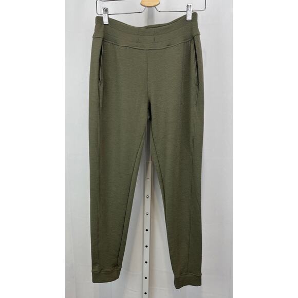PRANA Sunrise Jogger Pants Pull On Textured Mid Rise Rye Green Size M - Picture 1 of 10